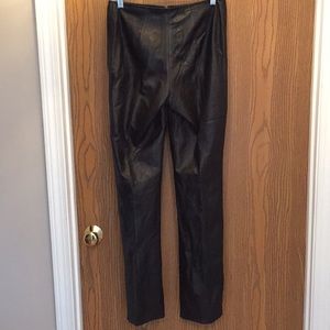 CACHE SUPER SOFT BLACK LEATHER  SLIM PANTS SZ. 6